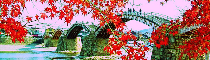 錦帯橋の紅葉